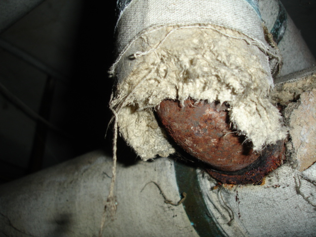 Corroding Asbestos Insulation